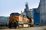 Photo of a train at the EGT facility in Longview, WA.